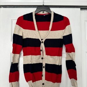 Men’s DIVIDED (H&M) Cardigan Sweater - Color Blue, Red, Cream - Size S